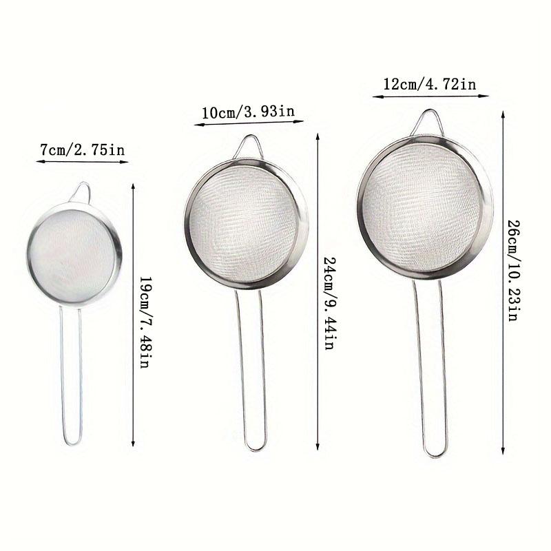 

3 шт./Сетка из нержавеющей стали для тонкой очистки, Масляный фильтр, Сито/Дуршлаг для муки, Кухонные инструменты для фильтрации пищи, Кухонный ак