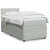 VidaXL Slat Bed Base and Mattress Light Grey 100x200cm Velvet 3289962