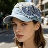 New Butterfly Denim Cap Sun Protection Casual Versatile Baseball Cap Fashion Personality Trendy Brand Sunshade