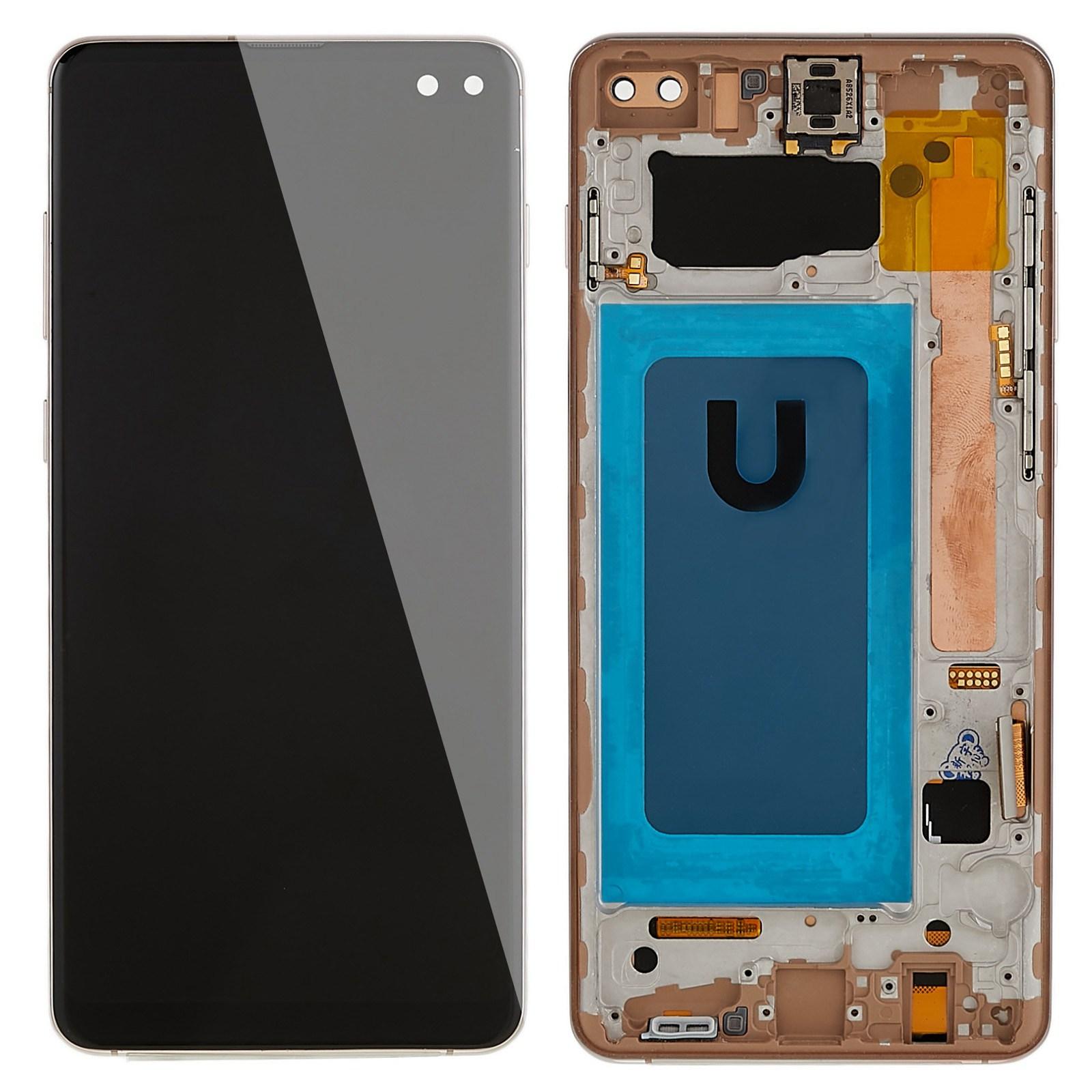 

For Samsung Galaxy S10 Plus G975 LCD Screen and Digitizer Assembly+Frame Replacement Part (TFT Technology) (Grade C,without Logo) Gold