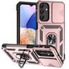 Pouzdro pro Samsung Galaxy A15 a15 slide s fotoaparátem, nárazuvzdorné, brnění, kryt pro Samsung A15 A 15 15A s magnetickým kroužkem a stojánkem, zadní kryt