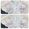 Embroidery Colorful Flower Detachable Collar Elegant Lace Shawl Faux Collar Capelet Scarf for Womens Clothing Accessory