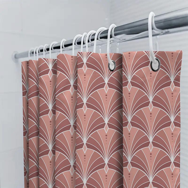 Tiger Pattern Shower Curtain Polyester Fabric Bathroom Decor Home Accessories Waterproof Printing 3D Printed 72X84 Inches Pink P