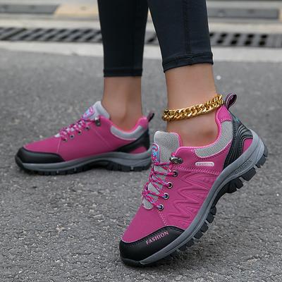 Fashion Women Sneakers New Casual Running Soft Sole Sports Tie Up Lightweight Fashion Black Versatile Outdoor Hiking Vulcanized Shoes