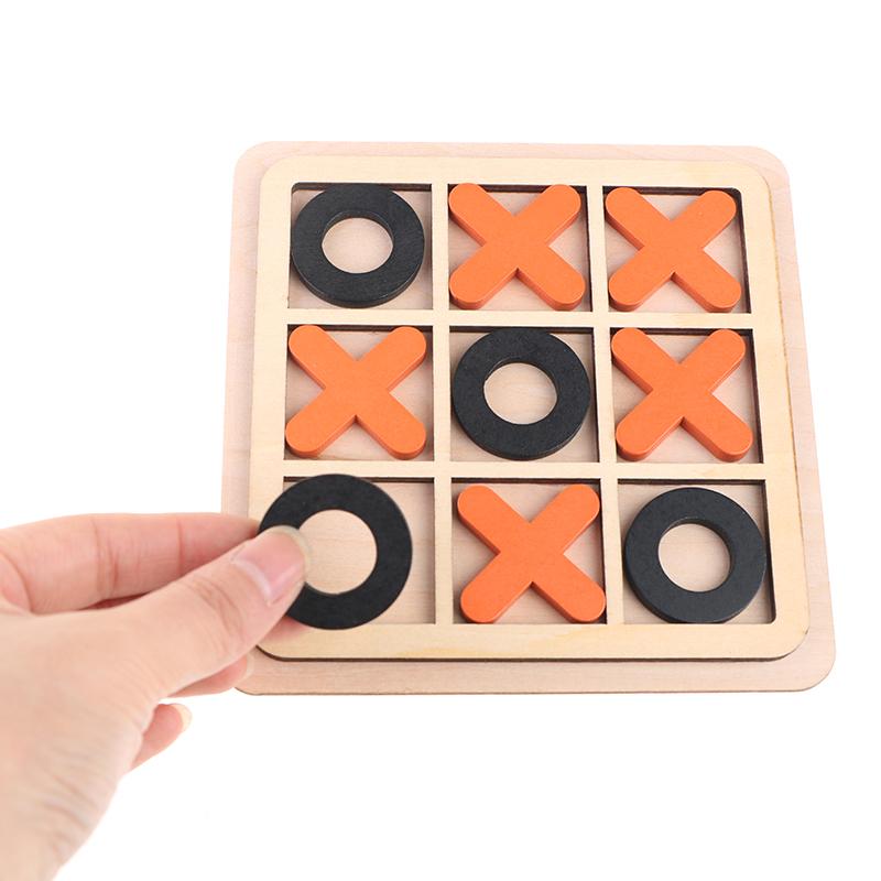 Interakce mezi rodiči a dětmi Dřevěná stolní hra XO Tic Tac Toe šachy Zábavné Vyvíjení inteligentních vzdělávacích hádanek