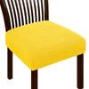 Jacquard Chair Seat Cover Elastic Chair Slipcovers for Home Banquet Dining Room Solid Color Removable Washable Chair Covers