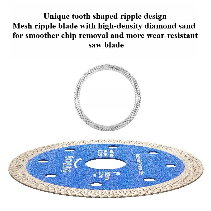 Diamond Saw Blade 105 125mm Porcelain Tile Ceramic Granite Marble Cutting Blades for Angle Grinder Stone Specific Hole Opener