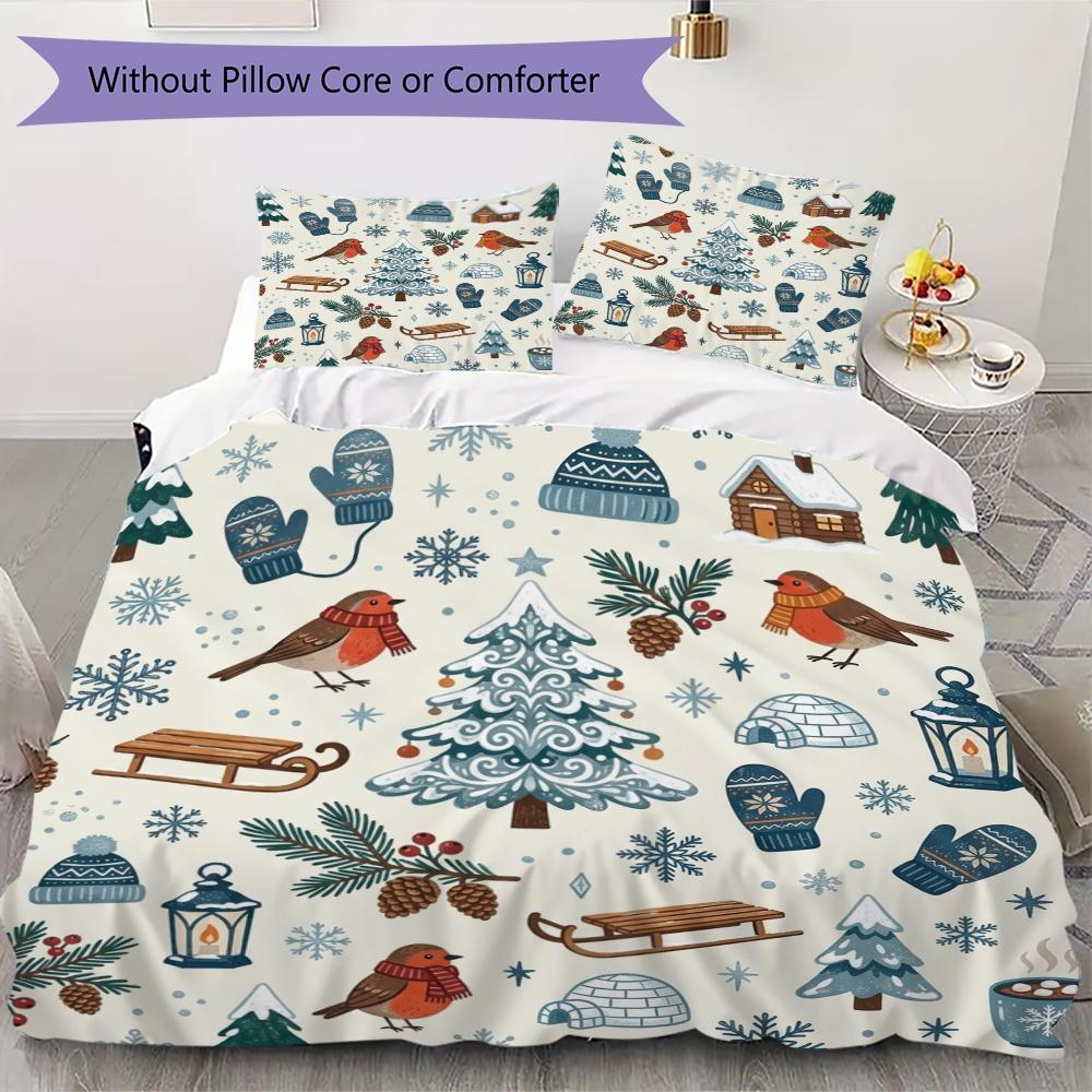 

Cute Season Pattern Bedding uilt Set uilt Cover Pillowcase Home Decoration Birthday Gift (1 * duvet cover + 2 * pillowcase without core)50 135x200cm