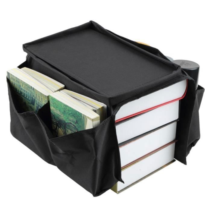 Organisateur de canapé - CANAPE - 6 poches - Tissu Oxford - Réglable - Noir