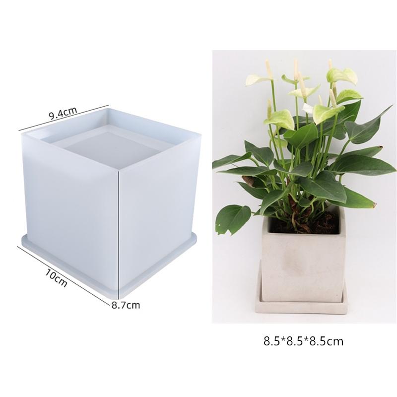 Cylinder Flower Pot Clay Silicone Mold DIY Handmade UV Epoxy Resin Mold Pen Holder Boxes Table Storage Making Mould Tools