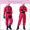 Jeu de rôle Squid Game Combinaison Rouge en Tissu Polyester pour Adolescents et Cosplayeurs Déguisement d'Halloween
