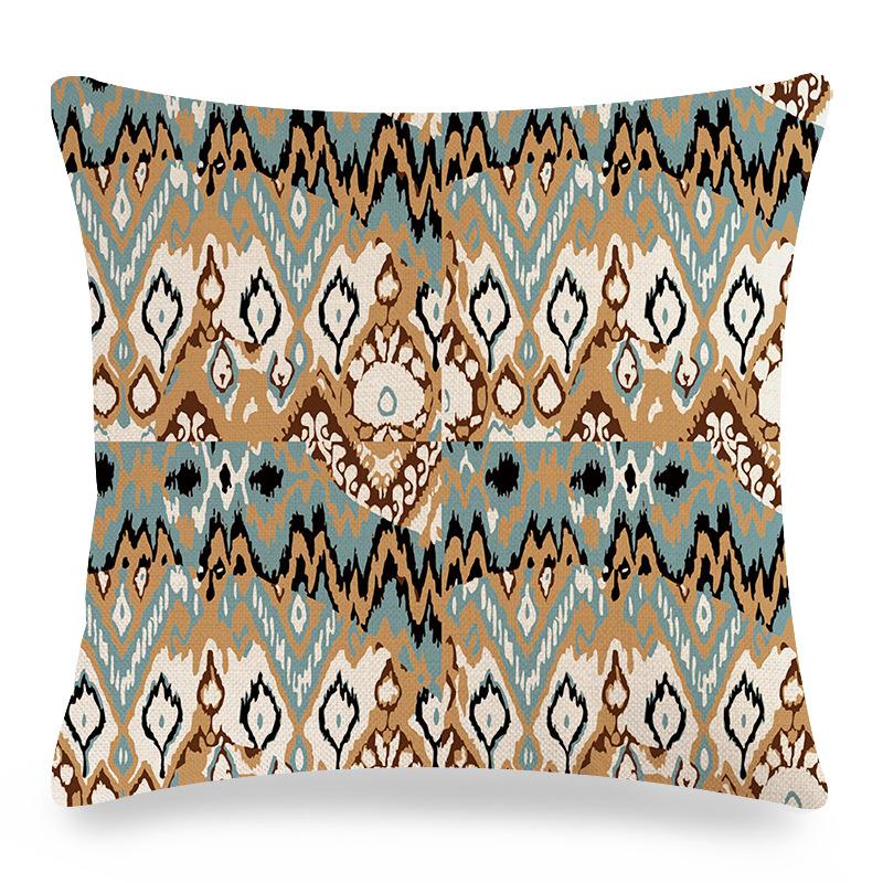 Home Decor Bohemian Aztec Pattern Digital Print Pillow Covers Pattern Cushion Cover Suitable for Sofa Bedroom Car Pillow Cover