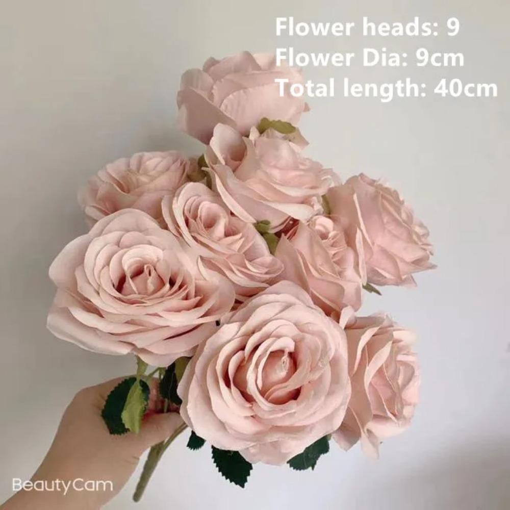 Wedding Decor Rose Dusty Pink Blush Nude Light Coffee Rice White Artificial Rose Flower Row Road Guide Flower S Dropshipping