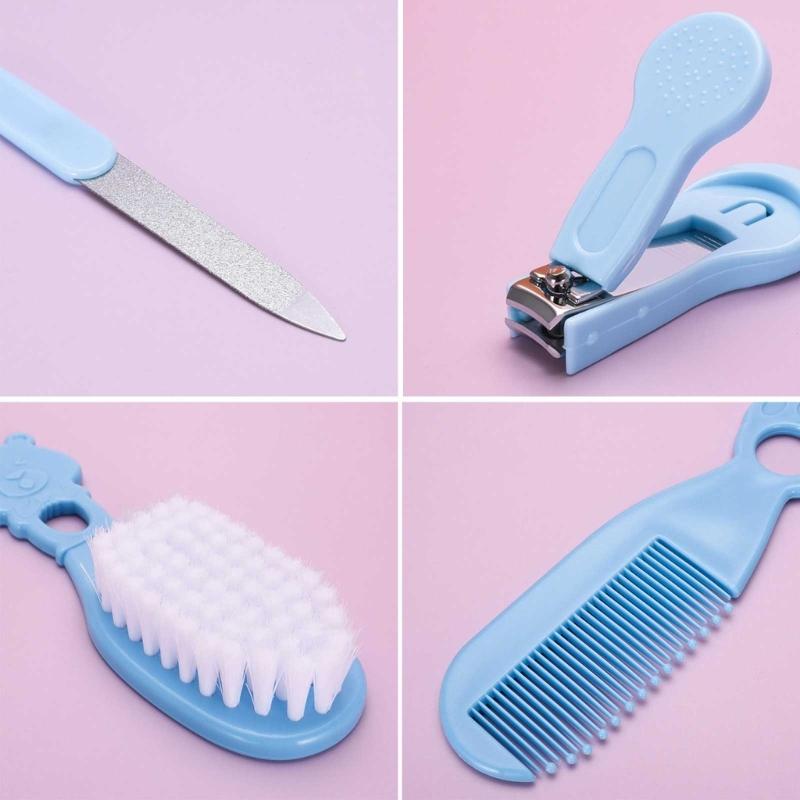 Baby Care Product 8-in-1 Grooming Kits Infant Healthcare Kit Newborn Haircomb Brush Finger Toothbrush Fever Thermometer