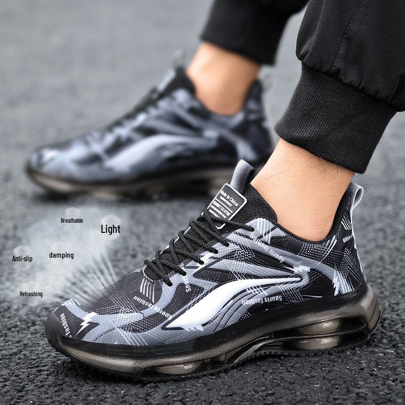 

Дышащие мужские кроссовки больших размеров из кожи с амортизацией - Универсальные повседневные кроссовки на высокой подошве для подростков и студентов 47