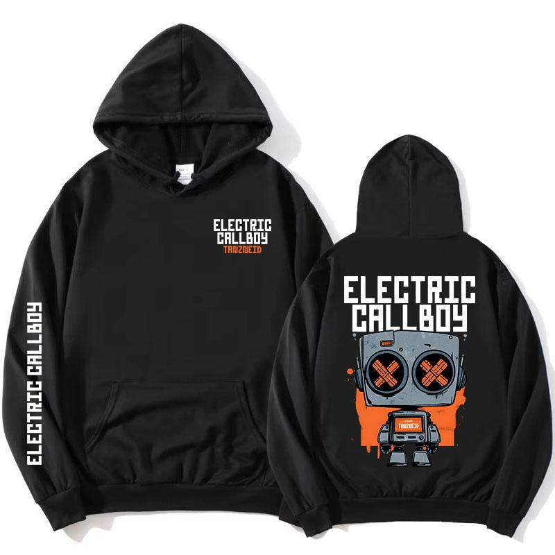 

Tanzneid Robot Hoodie ELECTRIC CALLBOY Heavy Mental Style Sweatshirt Long Sleeve Fleece Hooded Pullovers Graphic Tops Unisex XS