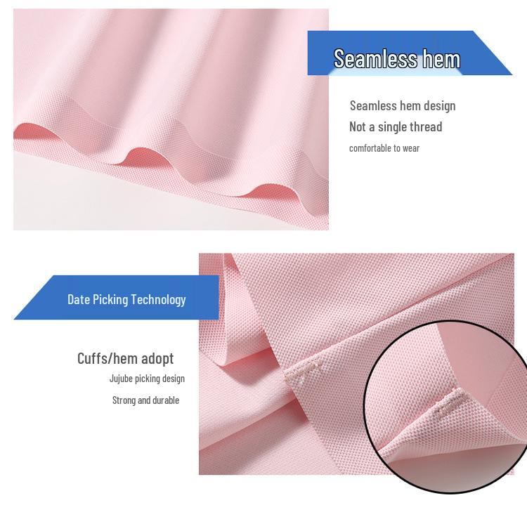 Ice Silk Polo Shirt: Men's & Women's Summer Lapel Short Sleeve, Custom Group Work Cultural Shirt with Collar