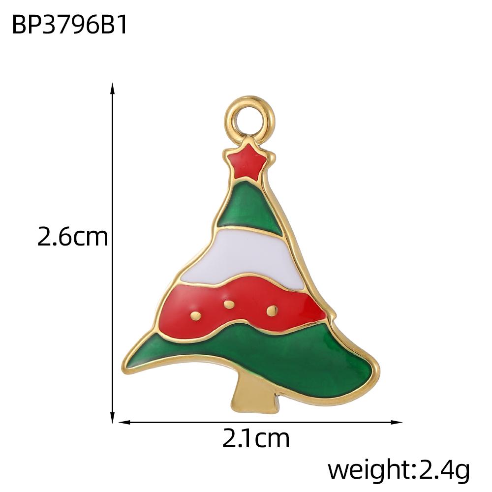 CARLIDANA Enamel Christmas Trees Santa Claus Snowman Charms DIY for Earrings Bracelets Pendants Making DIY Jewelry Accessories
