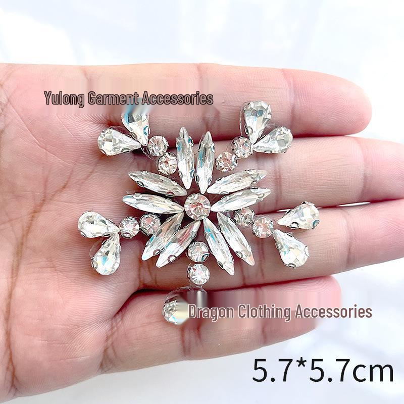 Luxury White Rhinestone Hotfix Stickers: Super Shiny DIY Dress Accessories with Hot Melt Adhesive