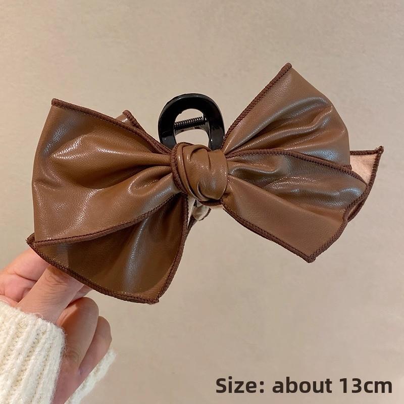 

Autumn and Winter Beauty Bow ClipBack of The Head Hair Clip Female Shark Clip Hair Accessory Headwear кофейный