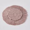Cup Mat Highly Absorbent Braided Drink Coaster Solid Color Heat-Resistant Reusable Woven Coaster Cup Pad