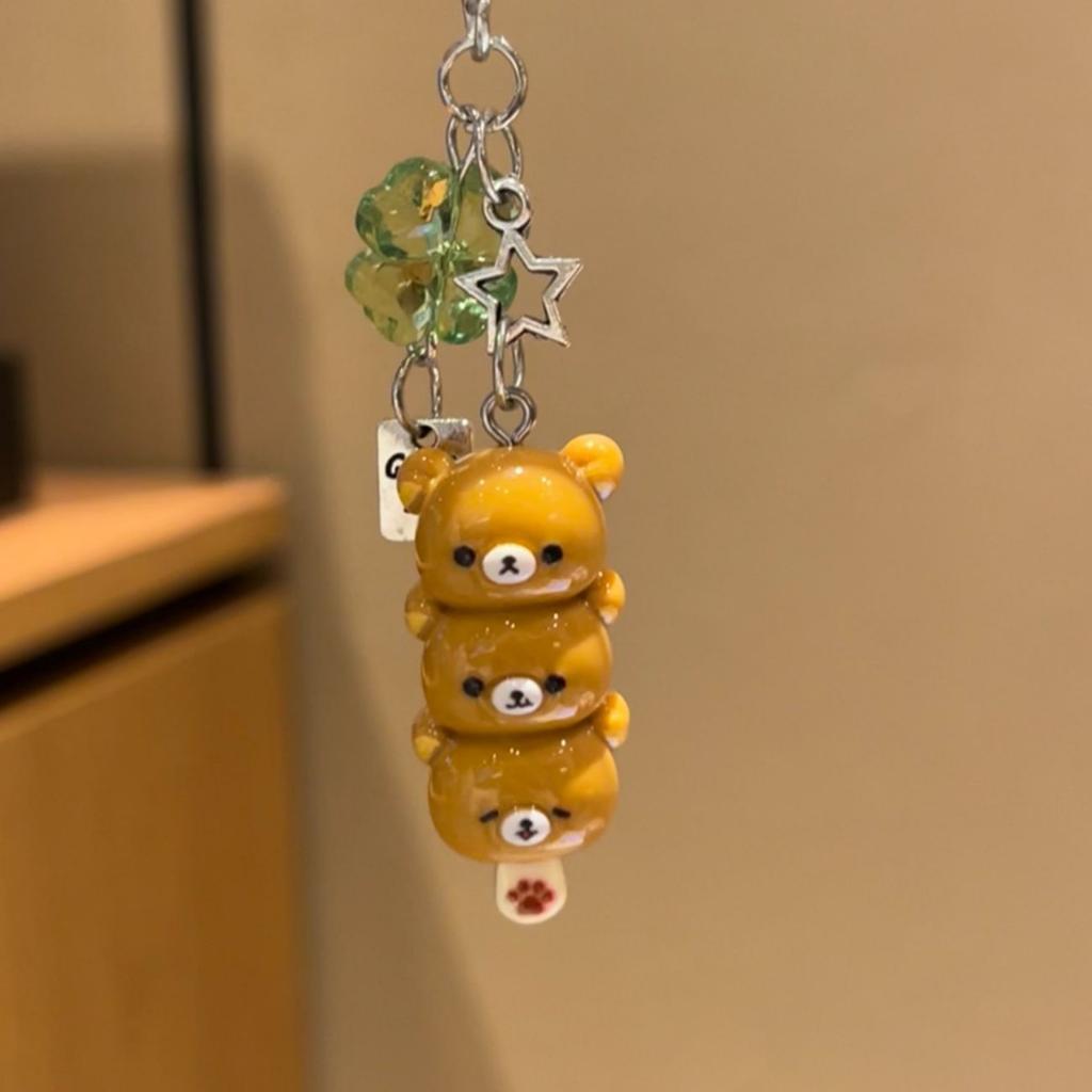 New Cute Bear Pig Plush Keychain Funny Expression Soft Toy Pendant Cartoon Doll Kawaii Decor Bag Xmas Cute Gift For Friends Kids