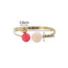 Joyful Candy Style Enamel Ring Adjustable Round Ball Shape Stainless Steel Non-Tarnish Jewelry for Women Casual Daily Wear