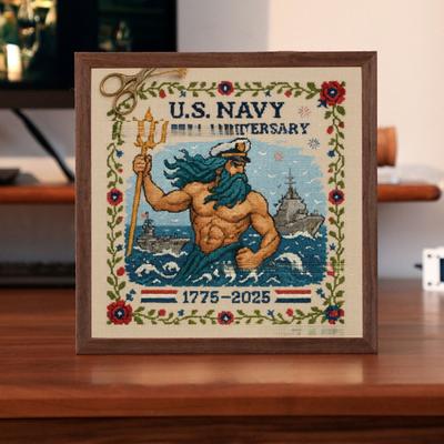 USA 250. Jahrestag Kreuzstich-Set DIY Nadelspitze Anfänger Patriotisch Gedenkstickmuster Andenken Geschenk für Anfänger Veteranen Militär