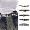 Female Pin Buckle Belt Aesthetic Belt Cool Square Rivet Studded Waistband Jeans Belt Waist Ornaments Girl Waiststrap