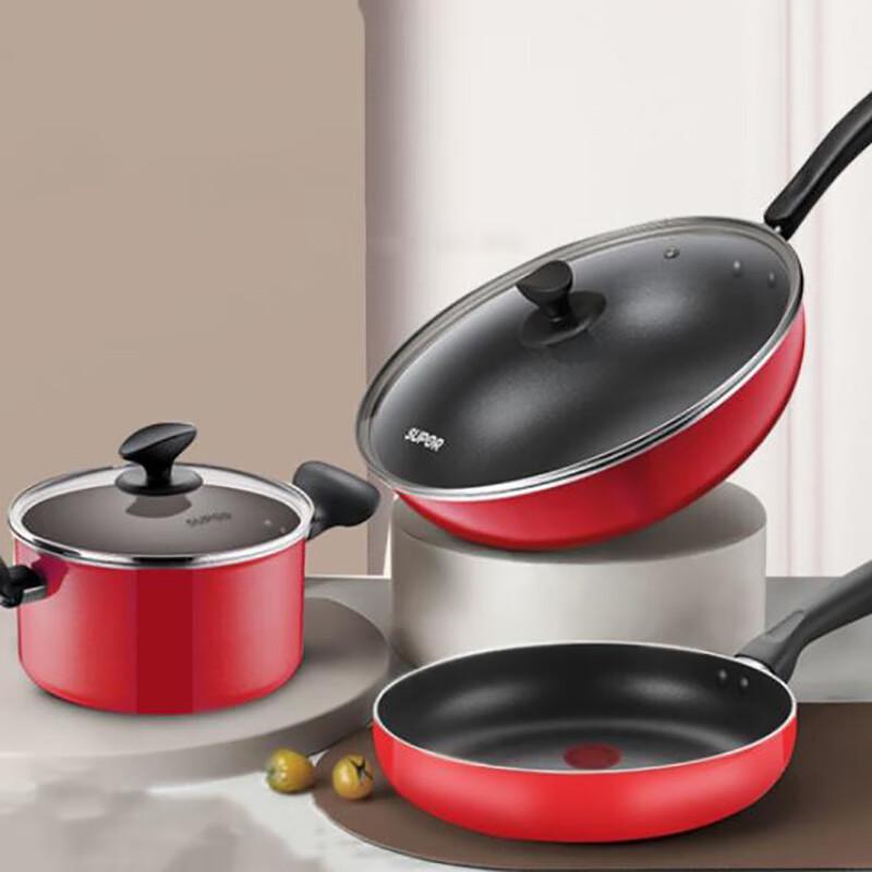 SUPOR Red Dot Non-stick Cookware Set