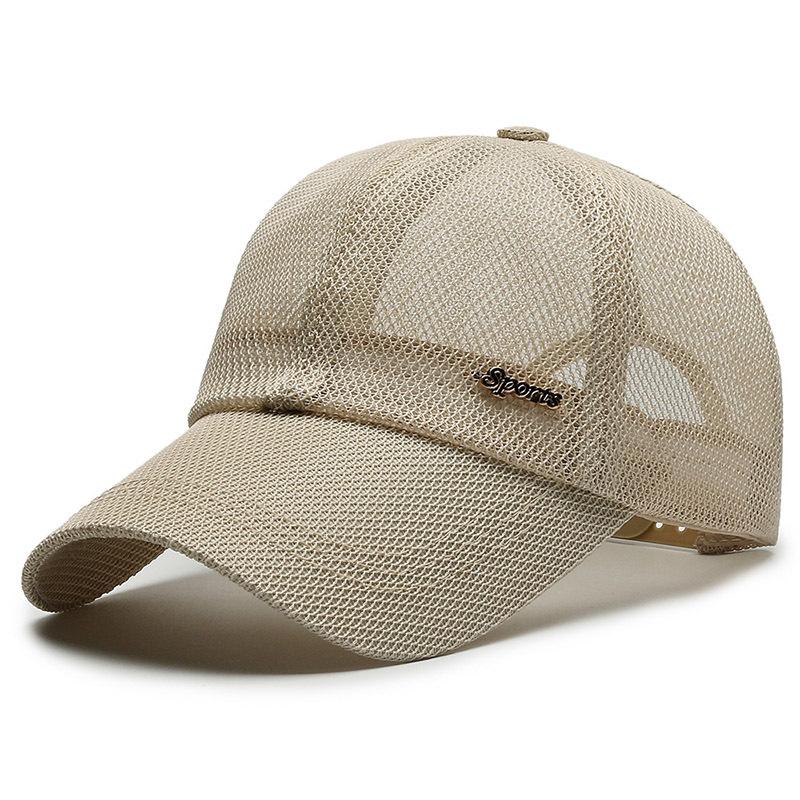 Canada Summer For Men Letter Mesh Baseball Cap Sports Sun Visor Breathable Snapback Hat Male Outdoor Stylish Simple Solid Kpop