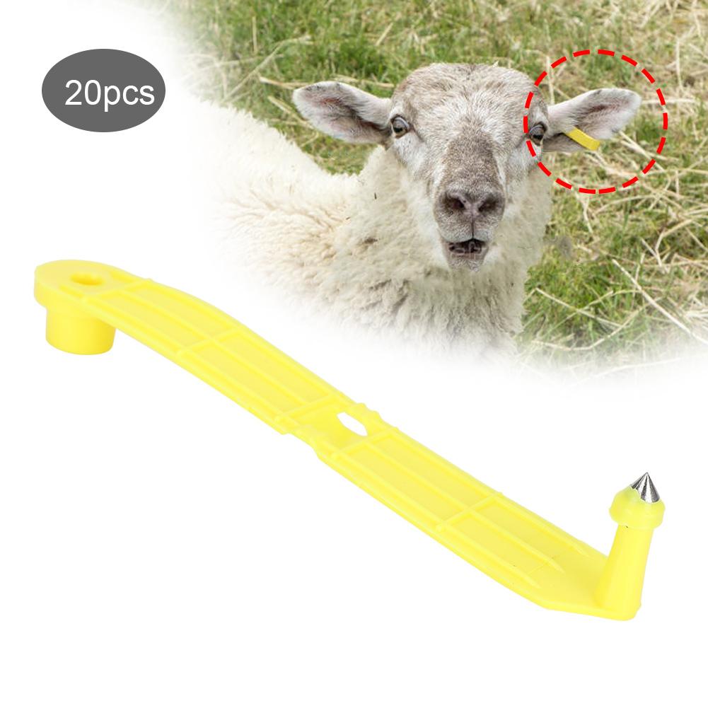 20pcs Sheep Goat Cattle Ear Tag Livestock Earrings Ear Tag Label for Animals Idetification
