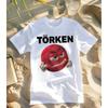 T-shirt Meme Turca da Uomo e Donna con Carattere TORken Audace Design Faccina Rossa Camicia Casual a Maniche Corte 180gsm Uomo Donna Stagione Unica