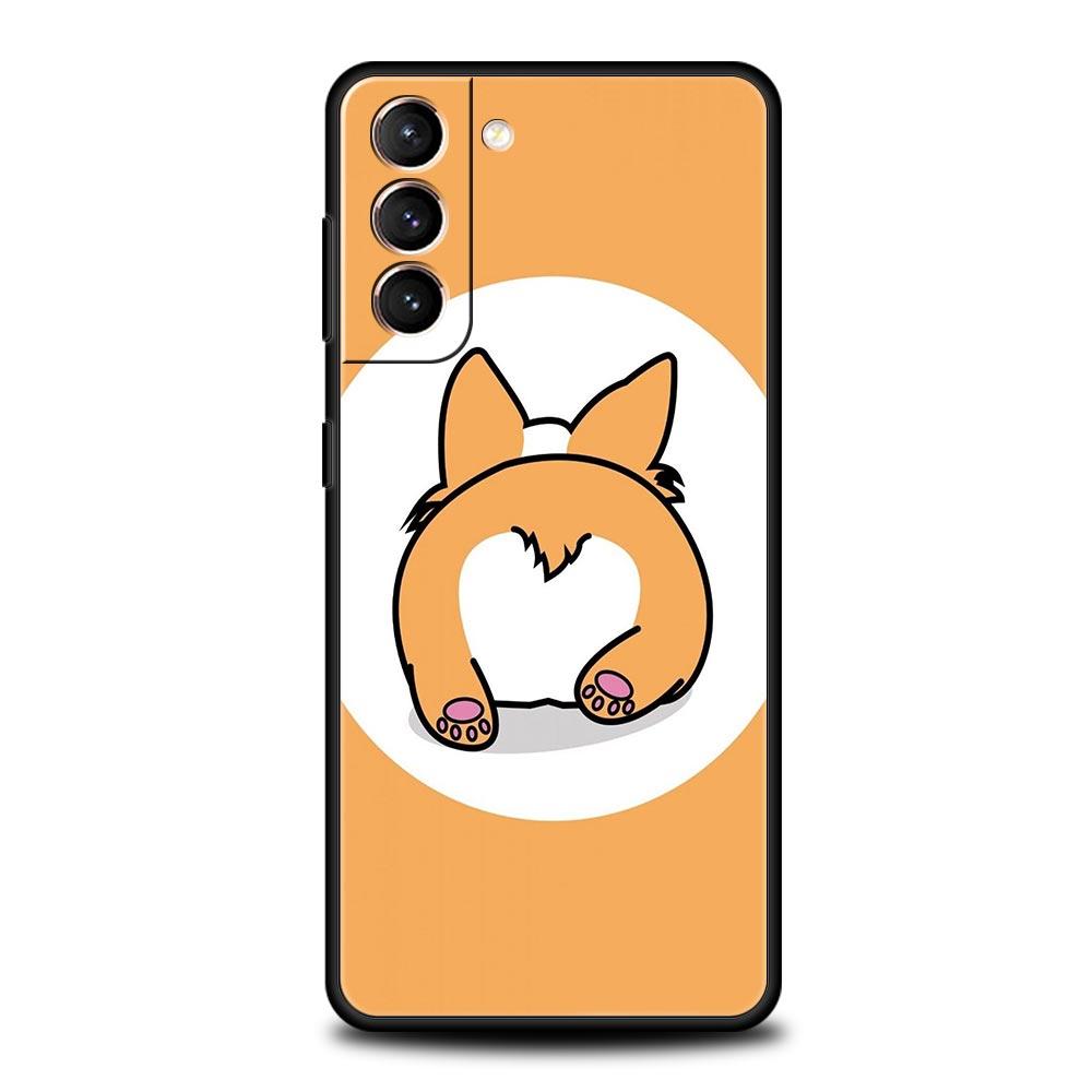 Cute Corgi Dog Phone Case Cover for Samsung Galaxy S26 S25 S24 S23 S22 S20 S21 FE Ultra S25 Edge Plus 5G Soft TPU Shell Fundas