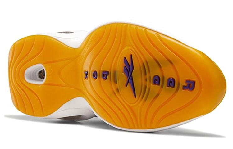 Reebok Question Mid Yellow Toe White/Yellow Men's Sneakers