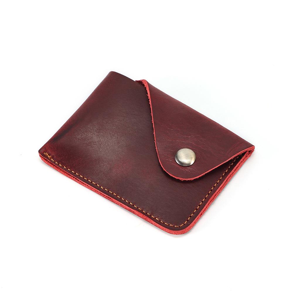 Oyir Men'S Genuine Leather Card Case, Large Capacity Bank Card, Driver'S License Wallet, Retro Men'S Hidden Buckle Clutch Bag