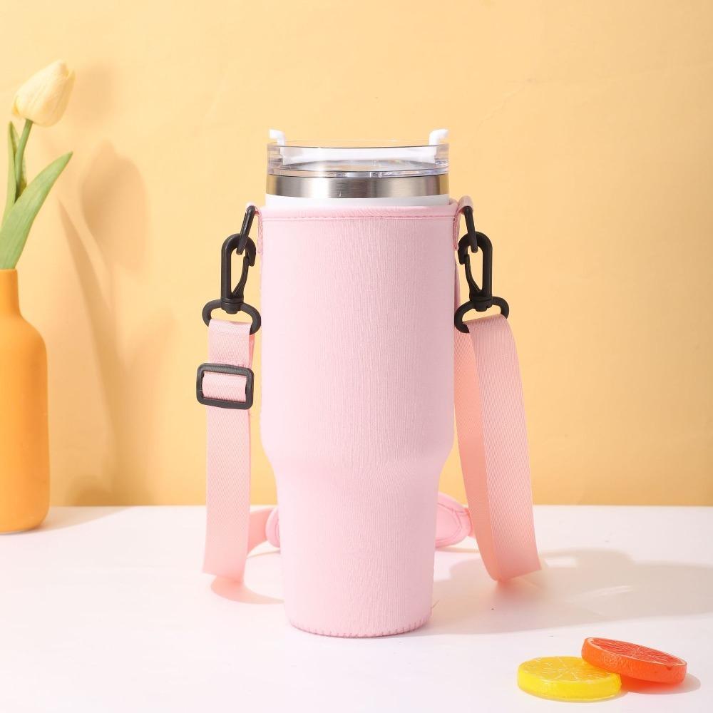 

Прочный чехол для бутылки с водой, портативная сумка для хранения стакана, изолированный держатель для кружки для стакана с ручкой 40 унций 02