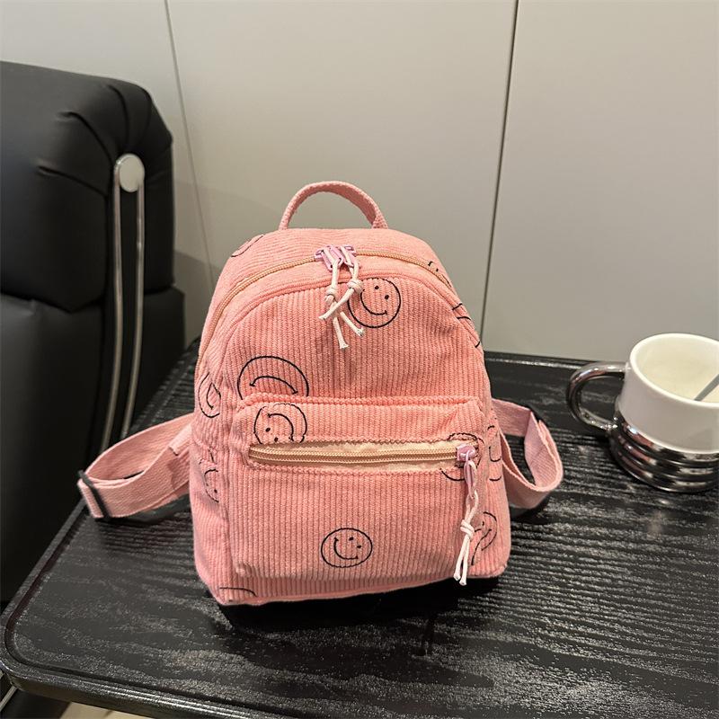 Schoolbag Korean Version Casual Niche Design Simple Retro Spring Solid Color Japanese Women's Backpack Student Schoolbag Women's Backpack