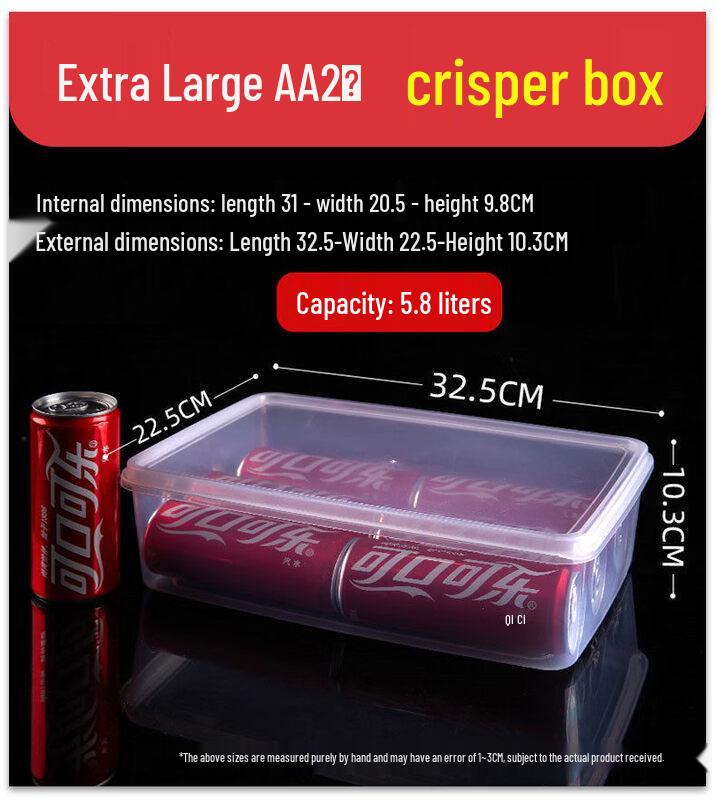 ZISIZ Transparent Plastic Refrigerator Food Storage Container