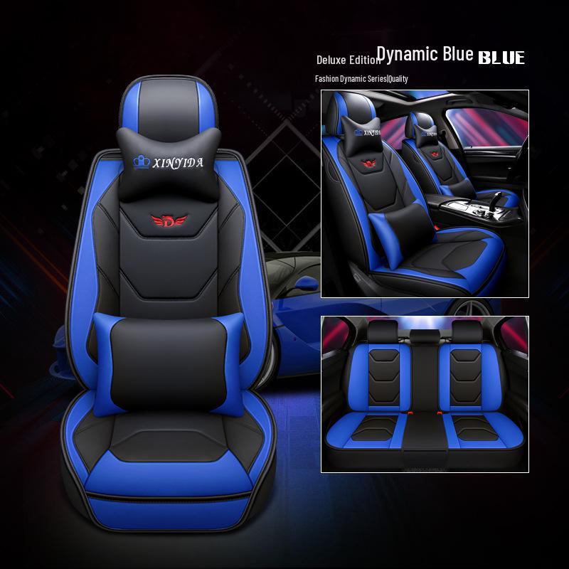 Leopard CT7 Leather Seat Cushion: Universal, All-Season Full Coverage for D22 Navara Rich Pickup.
