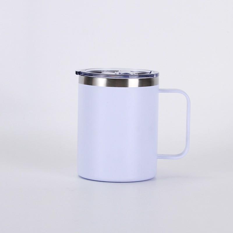 12oz Stainless Steel Vacuum Insulated Travel Mug With Handle Leakproof Coffee Cup Office Home Outdoor Use