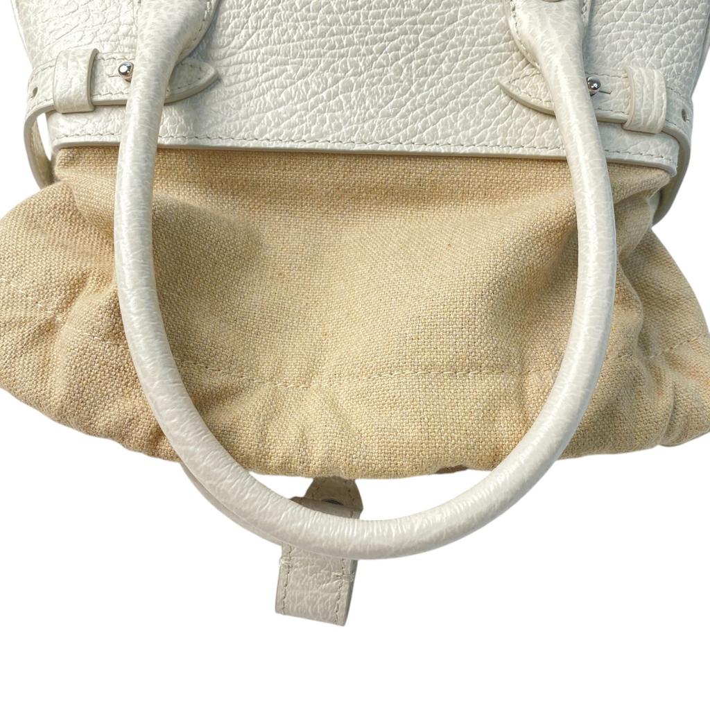 Used Maison MargielaShoulder Bag Ivory Leather Women