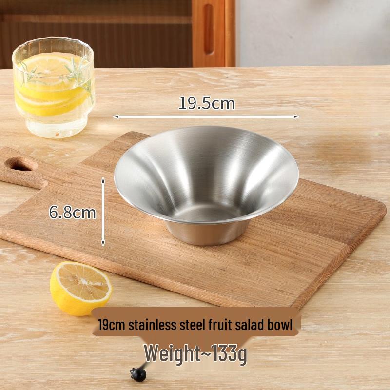 ZISIZ Stainless Steel 3-Compartment Salad Bowl Set