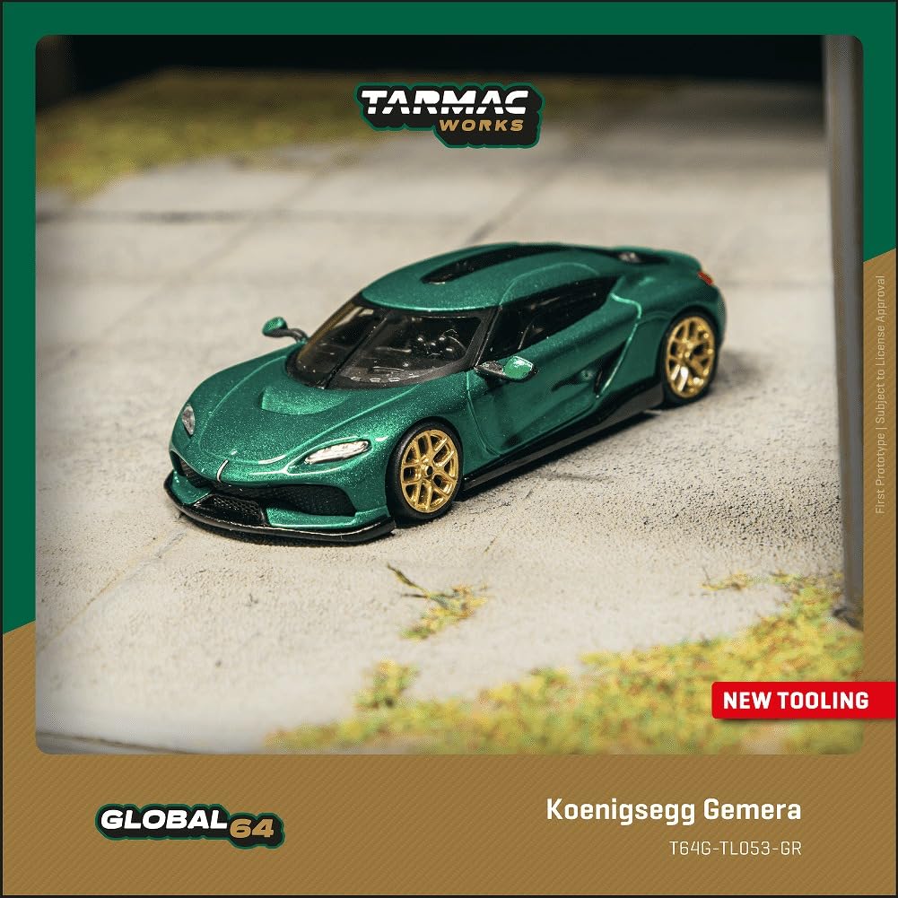Speedmaster Japan TARMACWORKS Koenigsegg Gemera Grön Färdig Modell 1/64 T64G-TL053-GR