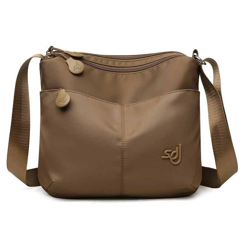 Women's Bag Large Capacity Multi-Zip Commuter Lightweight Shoulder Crossbody Bag