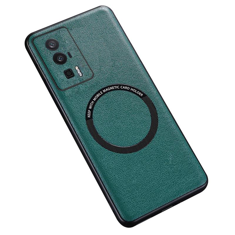

Для Xiaomi Poco F5 Pro 5G/Redmi K60 5G/K60 Pro 5G Чехол Противоударный Кожа PU+TPU Чехол Совместимый с MagSafe Green