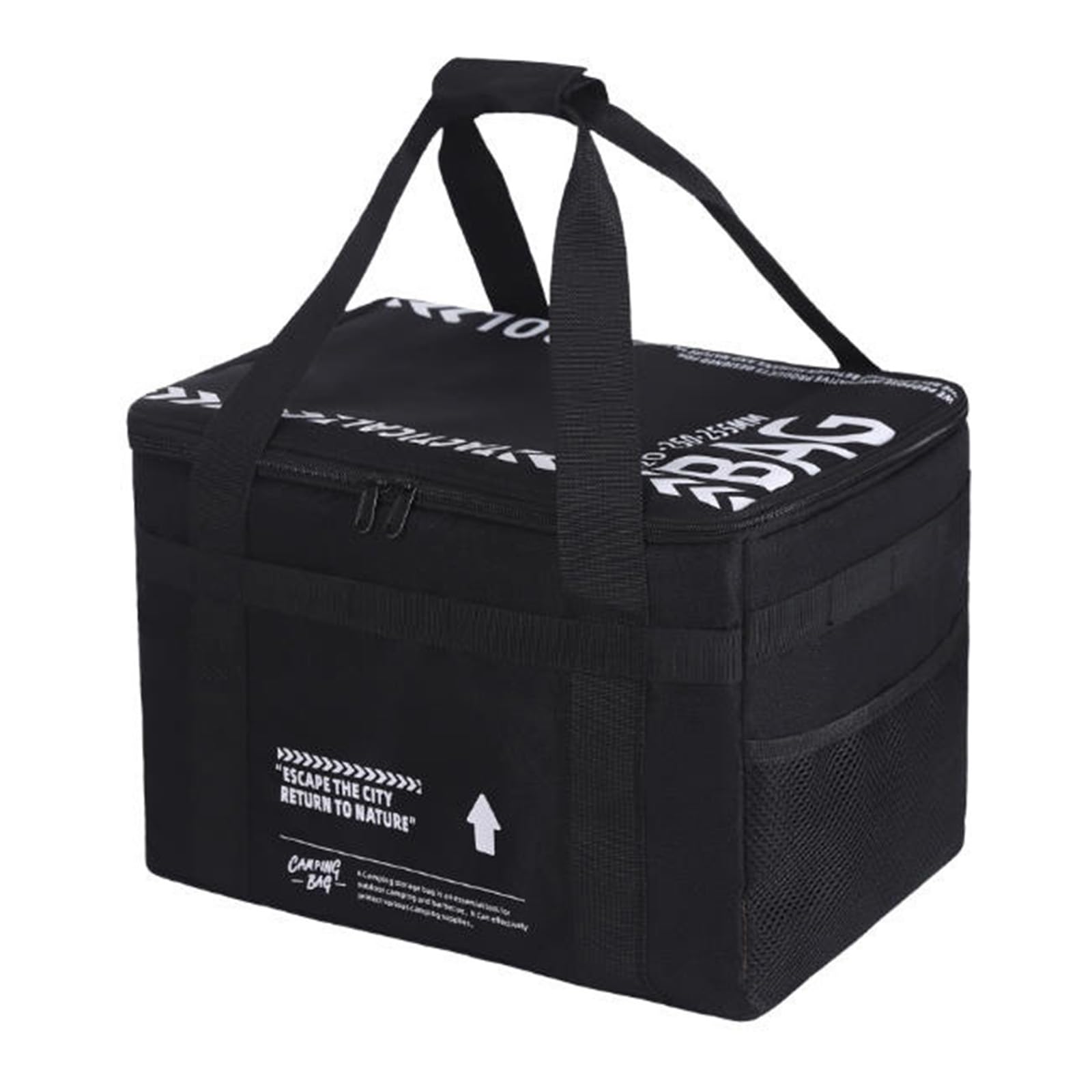 

20L Large Capacity Camping Gear Case, Waterproof, Lightweight, with Removable Dividers and Exterior Pockets, Soft Container Bag for Small Items, Large