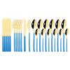 Gold Dinnerware Set Luxury Cutlery Stailess Steel Set 24Pcs Tableware Knives Forks Dining Dinner Set Western Food Restaurant