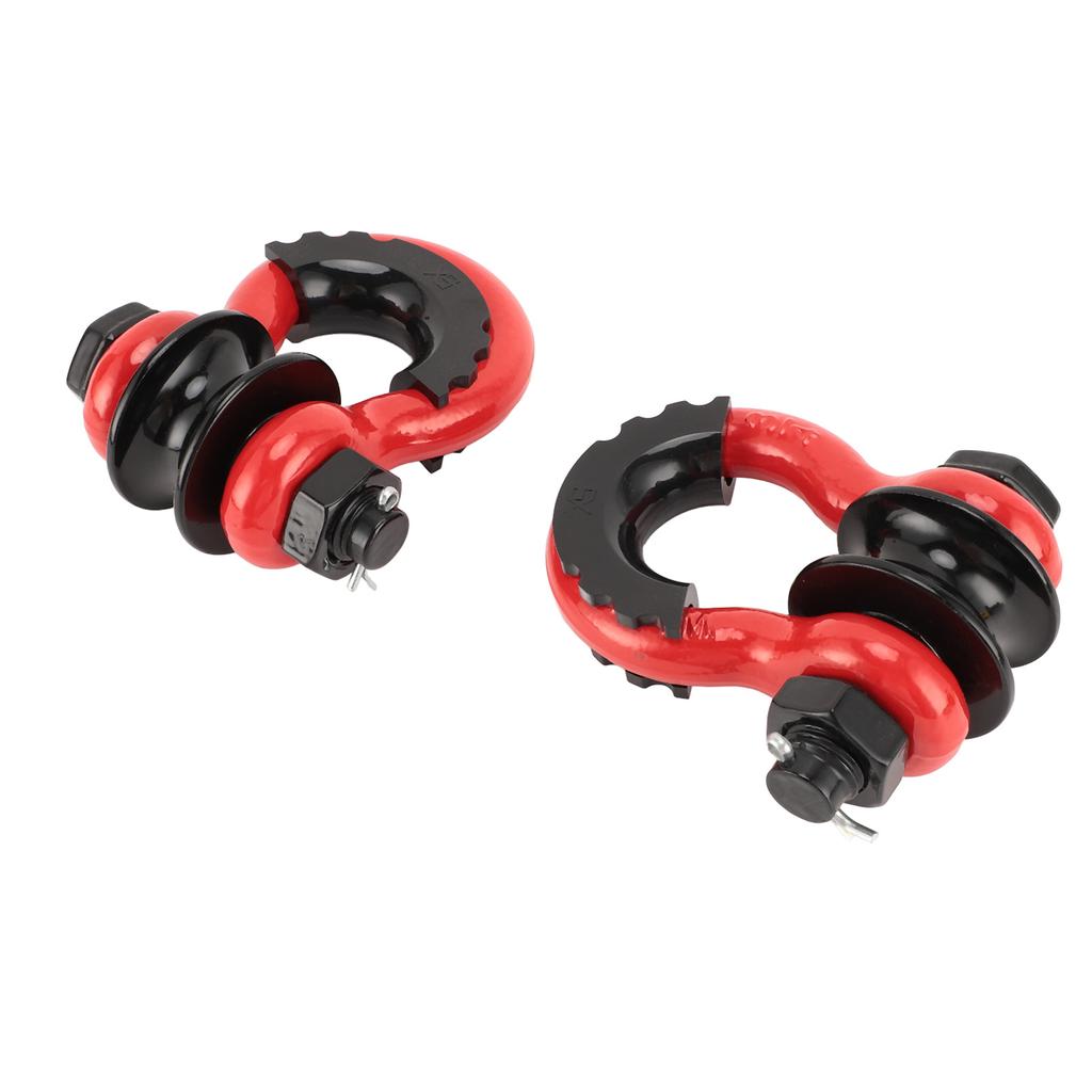 2PCS D Ring Shackle 3 4in D Ring Shackle Heavy Duty Off Road Recovery Shackle with Pulley for Truck Tractor ATV UTV