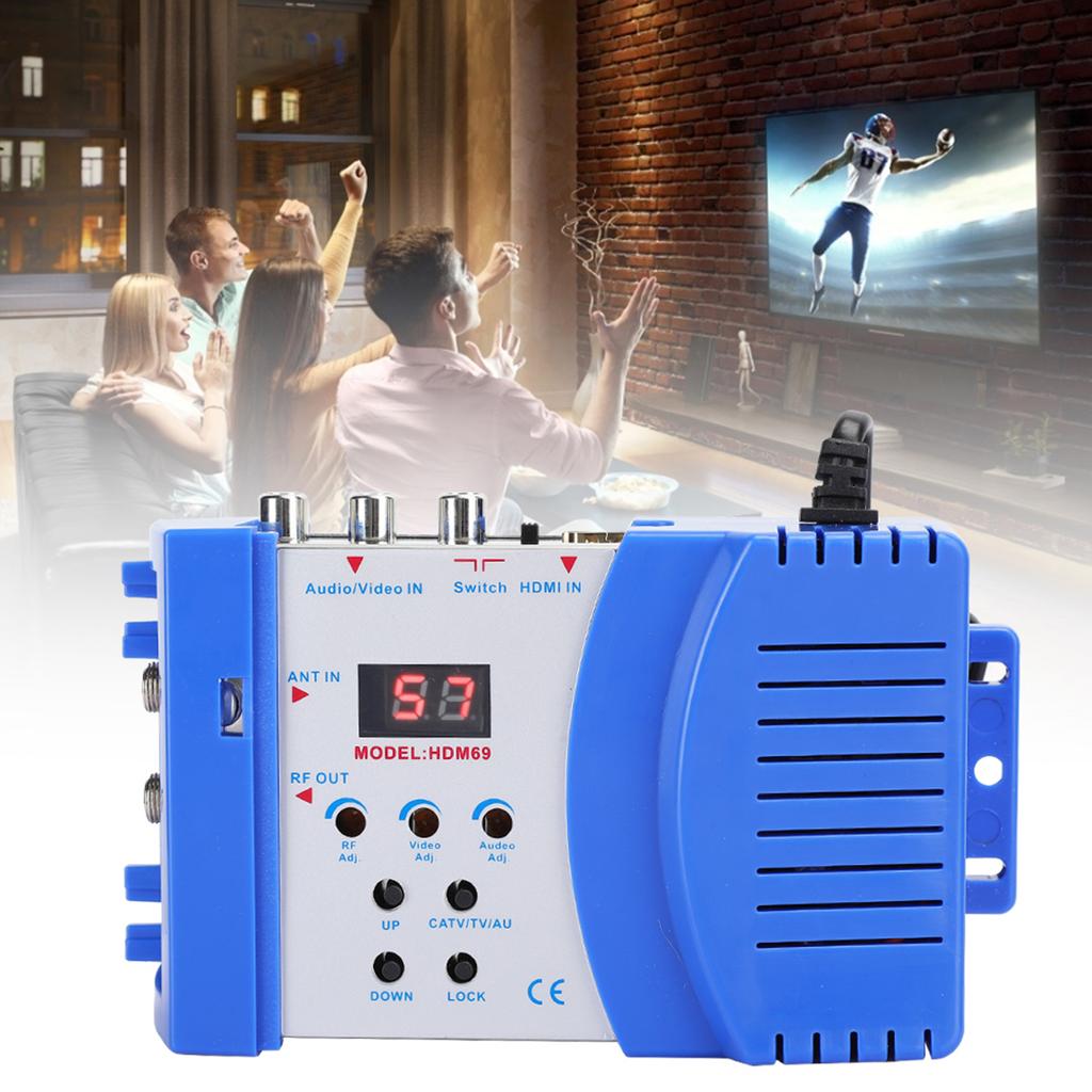 HDM69 Digital RF HD Multimedia Interface Modulator AV to RF Converter VHF UHF PAL Standard Portable Modulator for